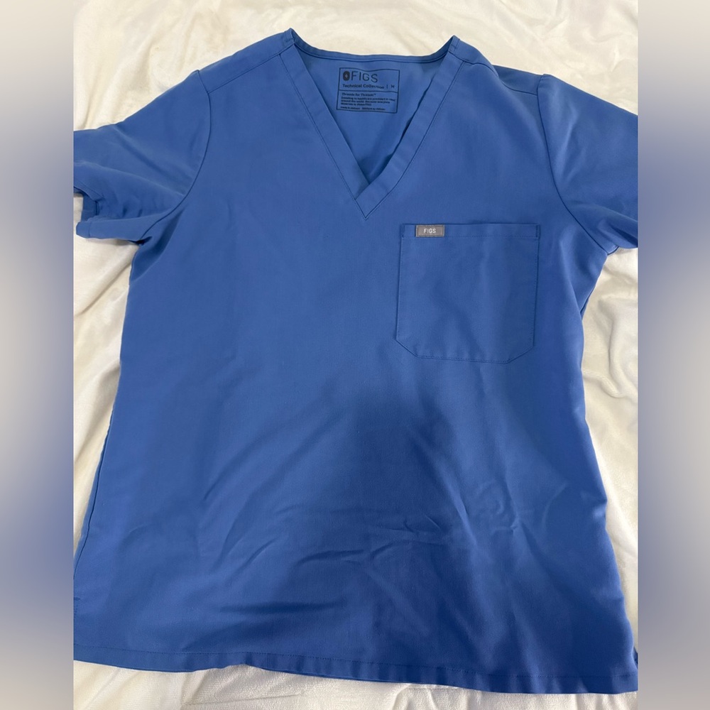 2 Figs Catarina One-Pocket Ceil Blue Scrub Tops